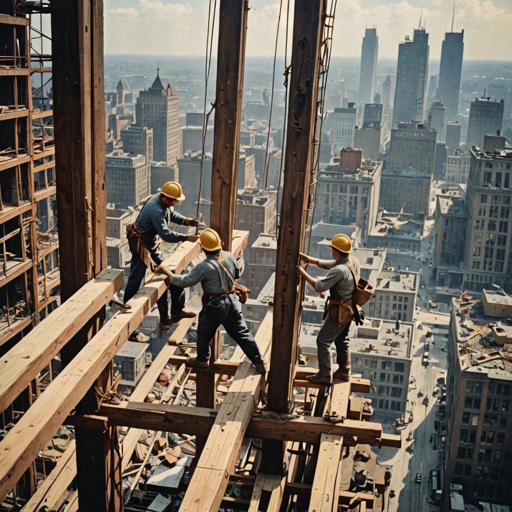 19th Century High-Rise Construction Photo