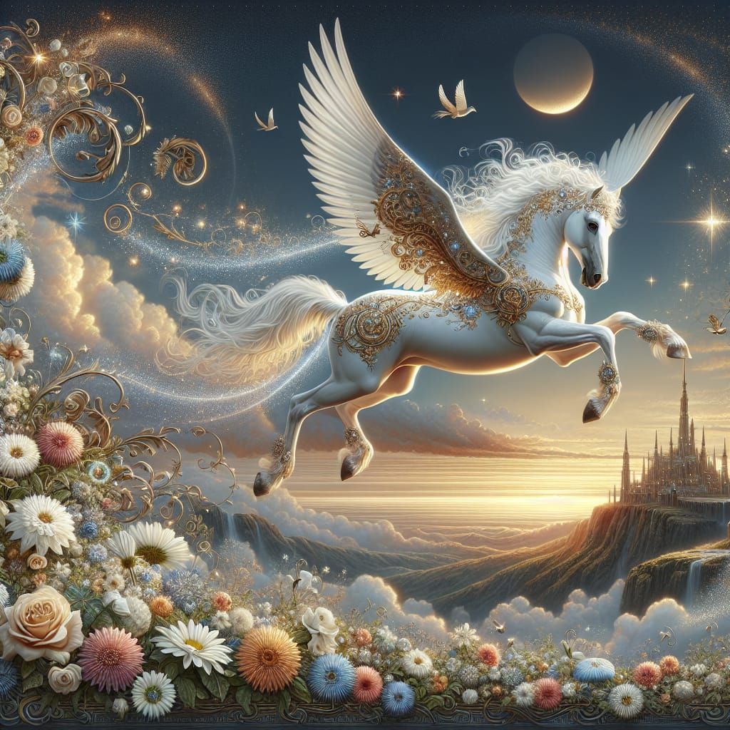 Pegasus flying horse
