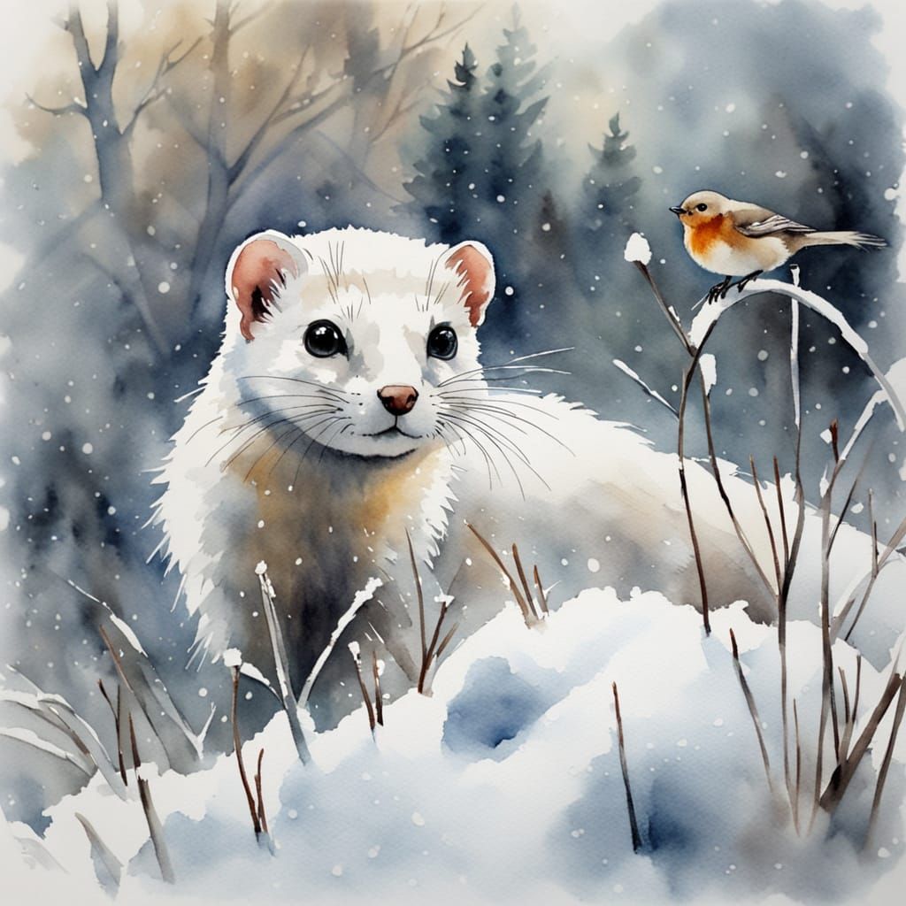Ermine and Red-Robin