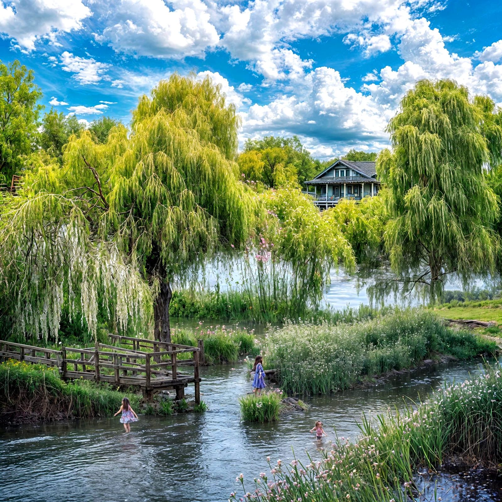 Surreal Landscape with Whimsical Elements