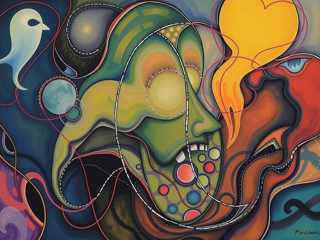 Ghost Face in Surrealist Expressionist Style