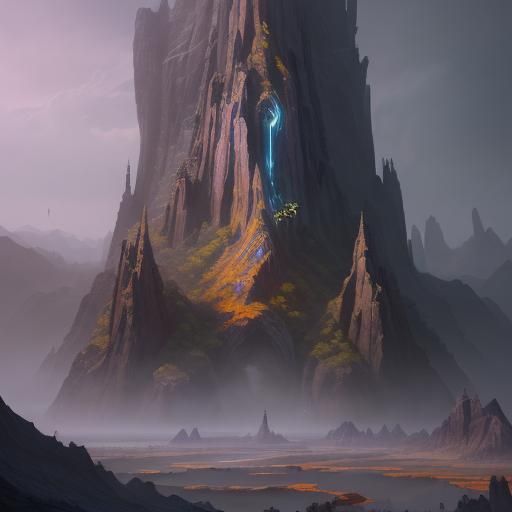 Detailed Matte Painting in Deep Color