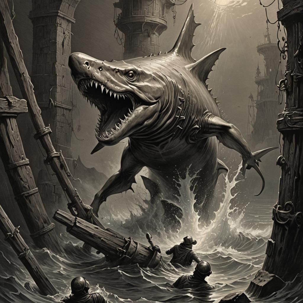 Sinister looking mutated Goblin Shark!!