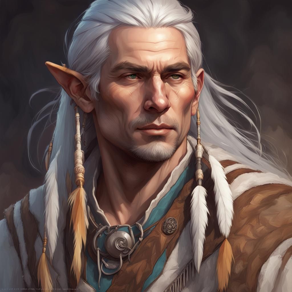 Wood Elf Healer in American Indian Attire