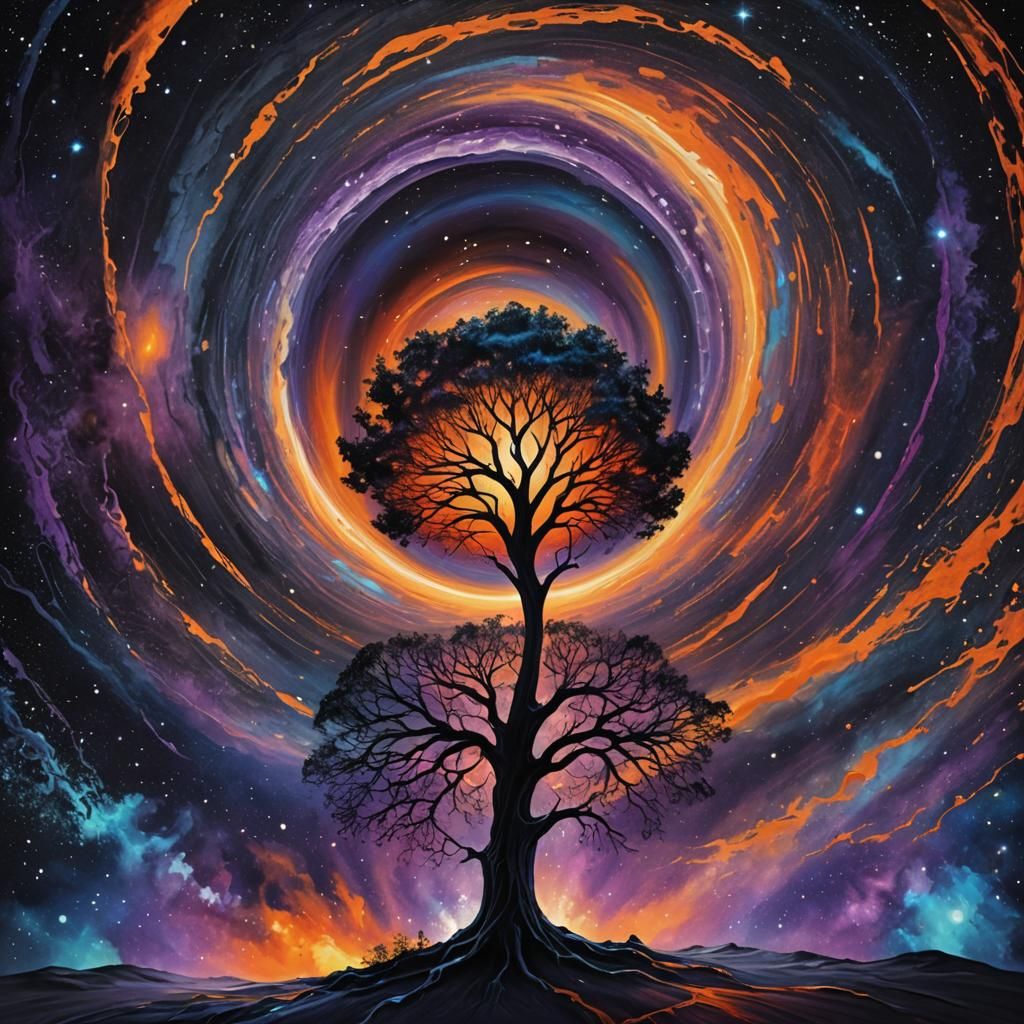 Tree Against Black Hole in Holographic Style