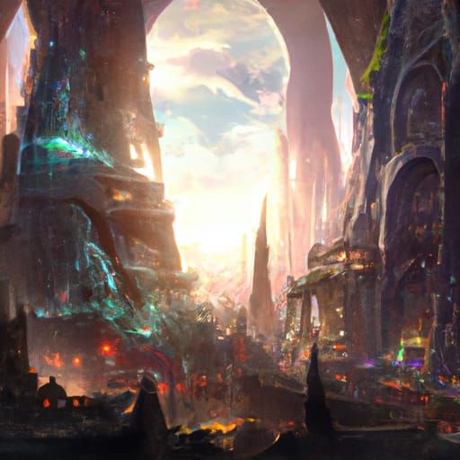 Fantastical Landscape Before Time, Digital Matte Painting