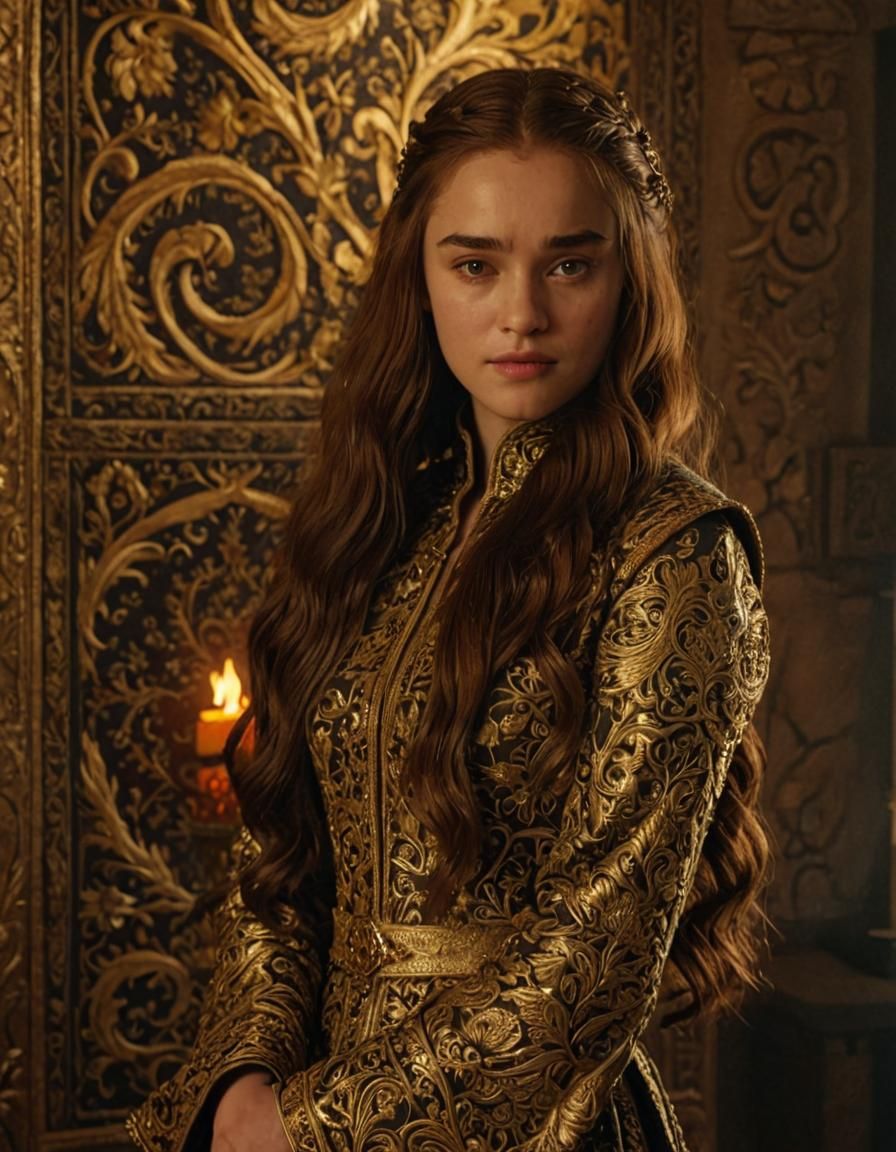 Luxurious Medieval Lady in Game of Thrones Style