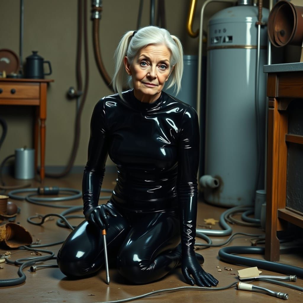 Futuristic Plumber in a Dystopian Basement