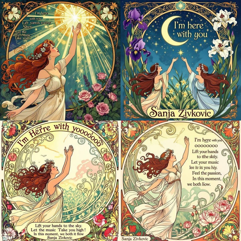Art Nouveau Style Poem Visualization