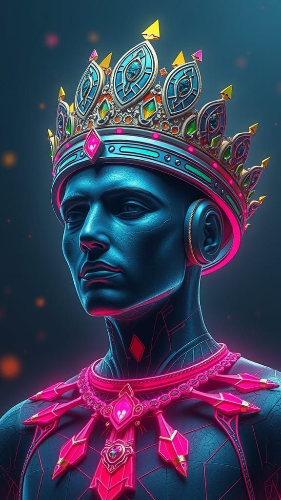 Hi-Tech Ornamental Crown Representing Omnipotence