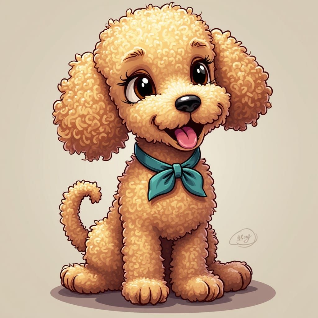 Noodle Doodle Poodle AI Image