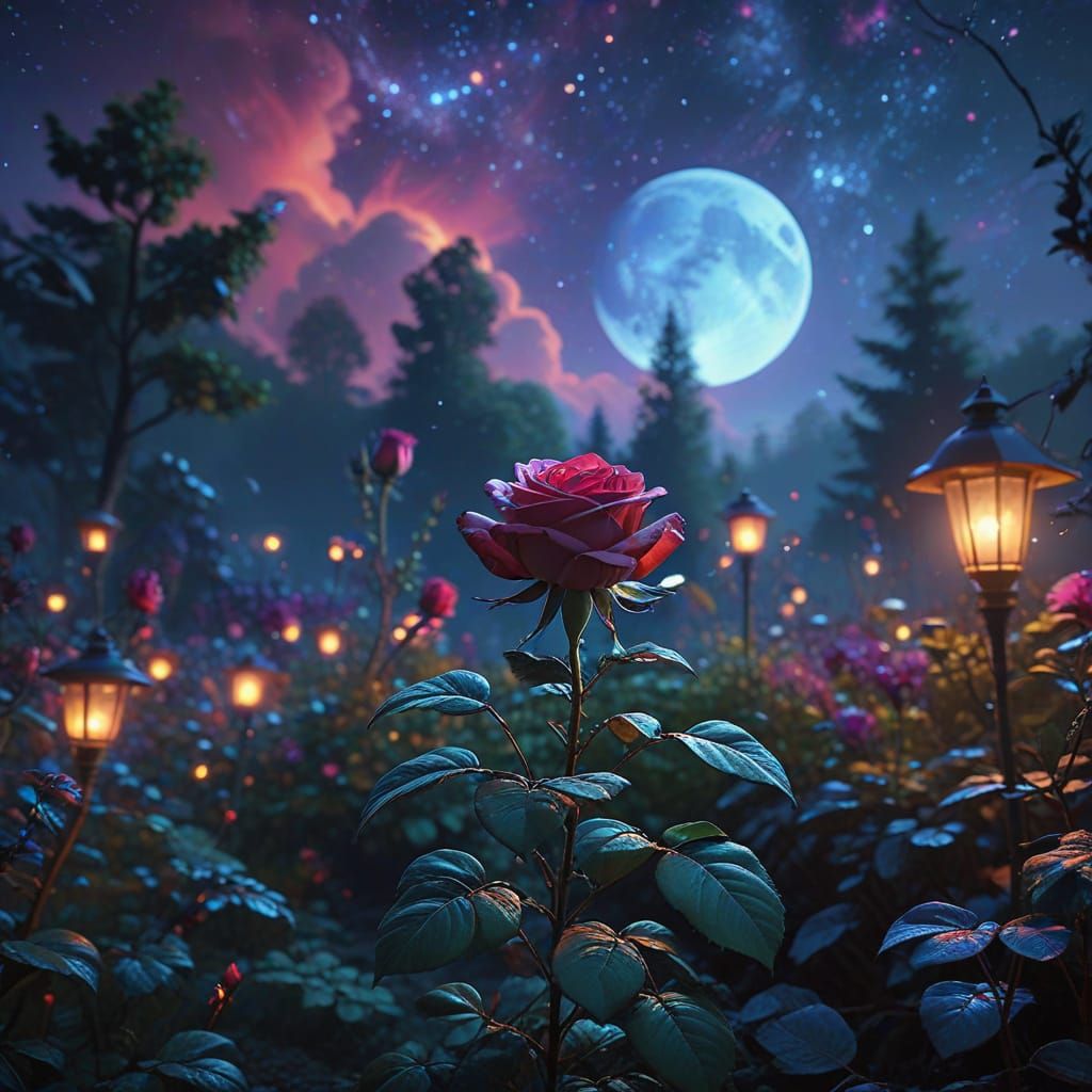 Magical red roses