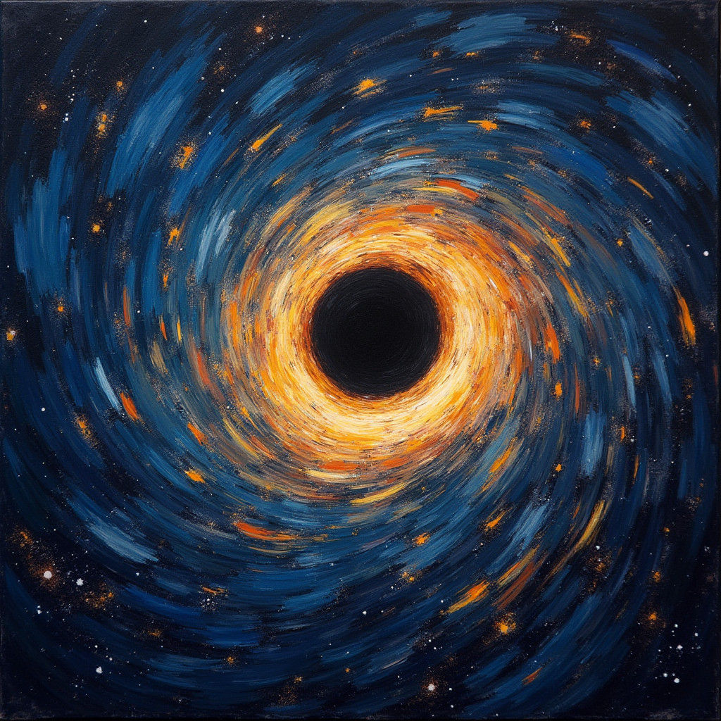 Black Hole Galaxy in Van Gogh Surrealism
