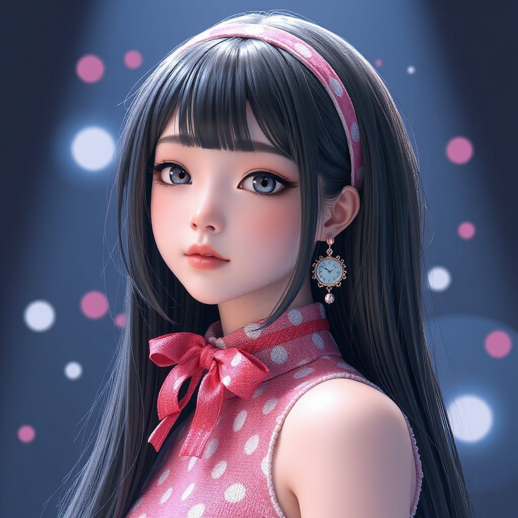 Polka Dots in 3D Anime Art Style