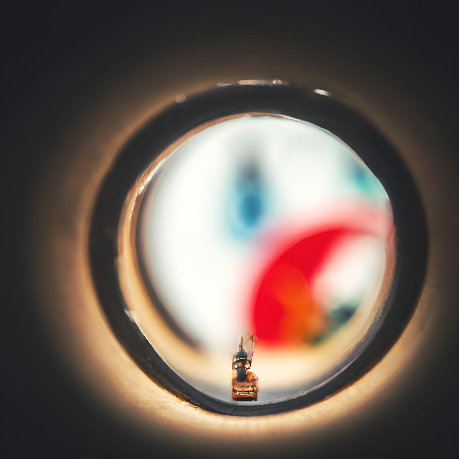 Mini world through the peephole