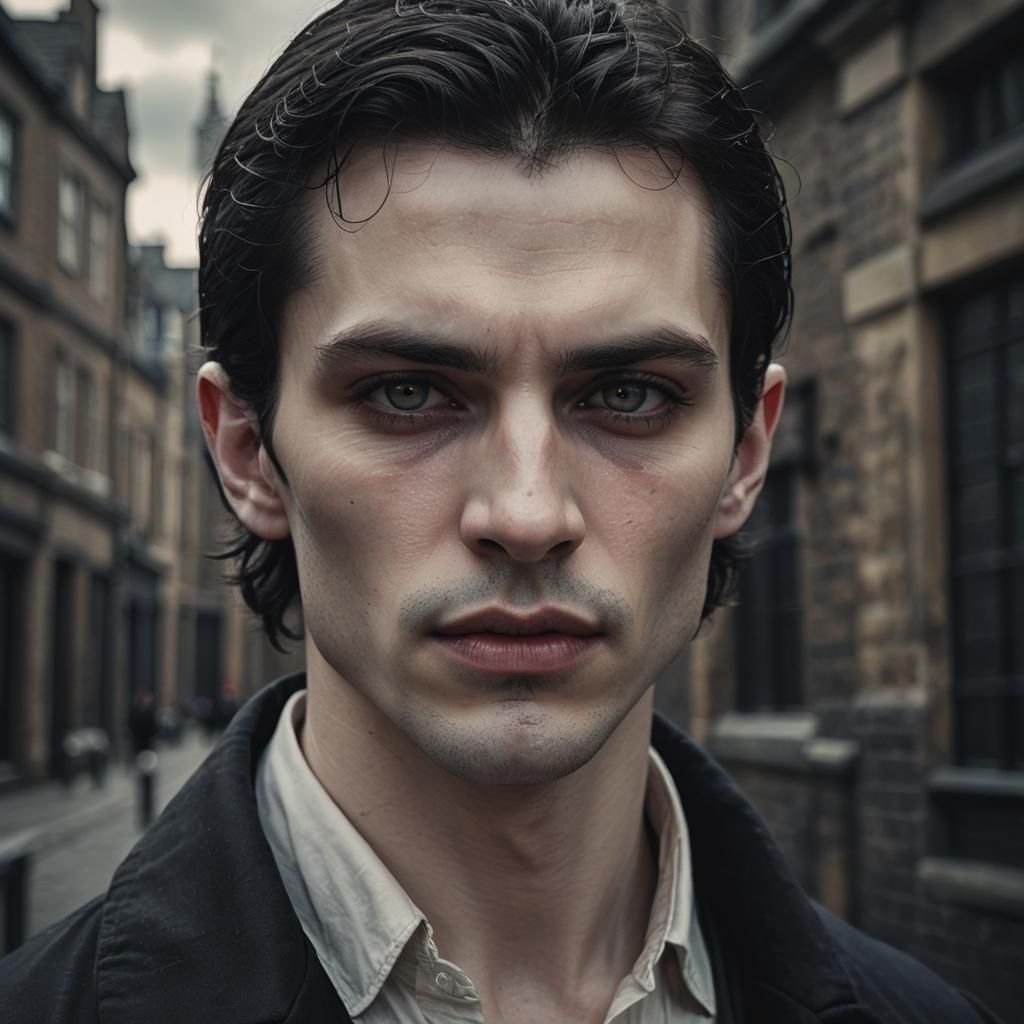 Vampire Portrait in Ancient London: Hyper-Realistic Digital ...