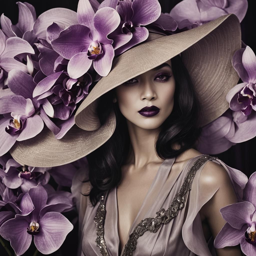 Flapper in Panama Hat: Vogue Haute Couture Noir