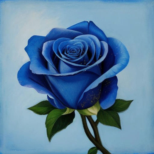 Bright Blue Rose Close-Up