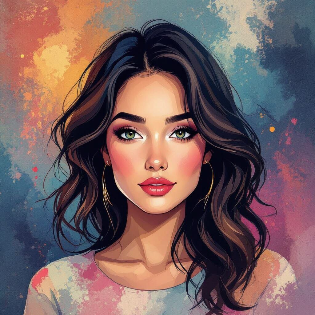 Abstract AI Art Discussing Communication