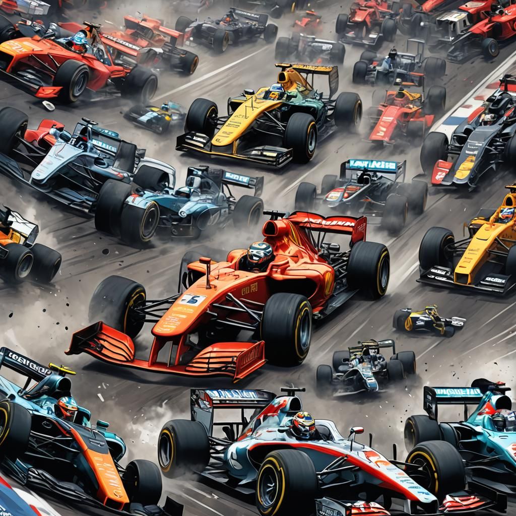 Formula 1 Comic Book Art by Brooks and Mumford