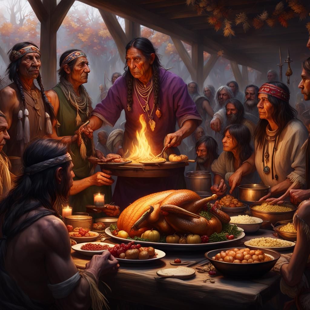 Thanksgiving Feast: Dark Fantasy Concept Art