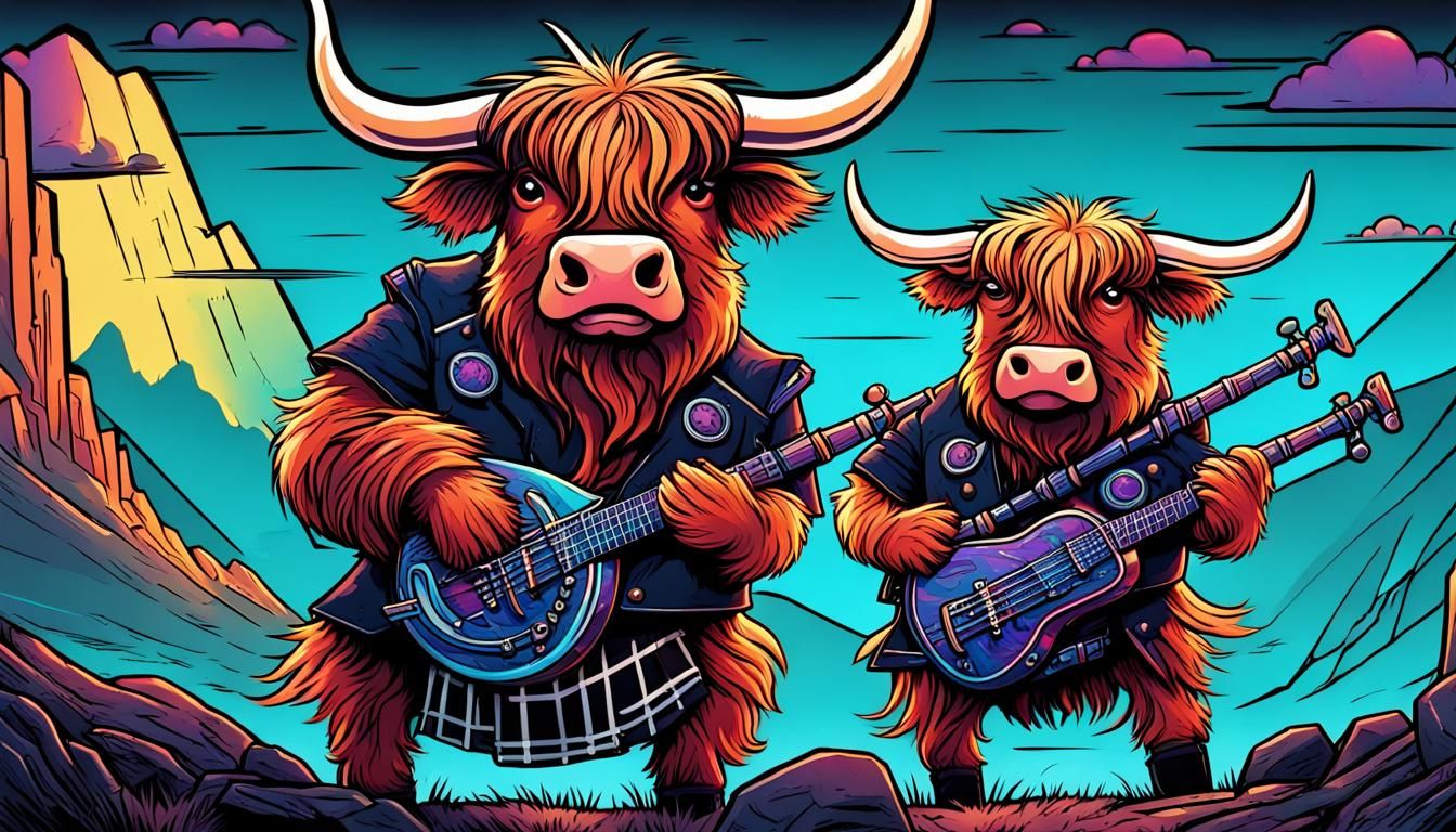 Another Moo-sical Masterpiece: Angus McFluffy's Bovine Banjo melds Highland Moosic with Mootown Melodies