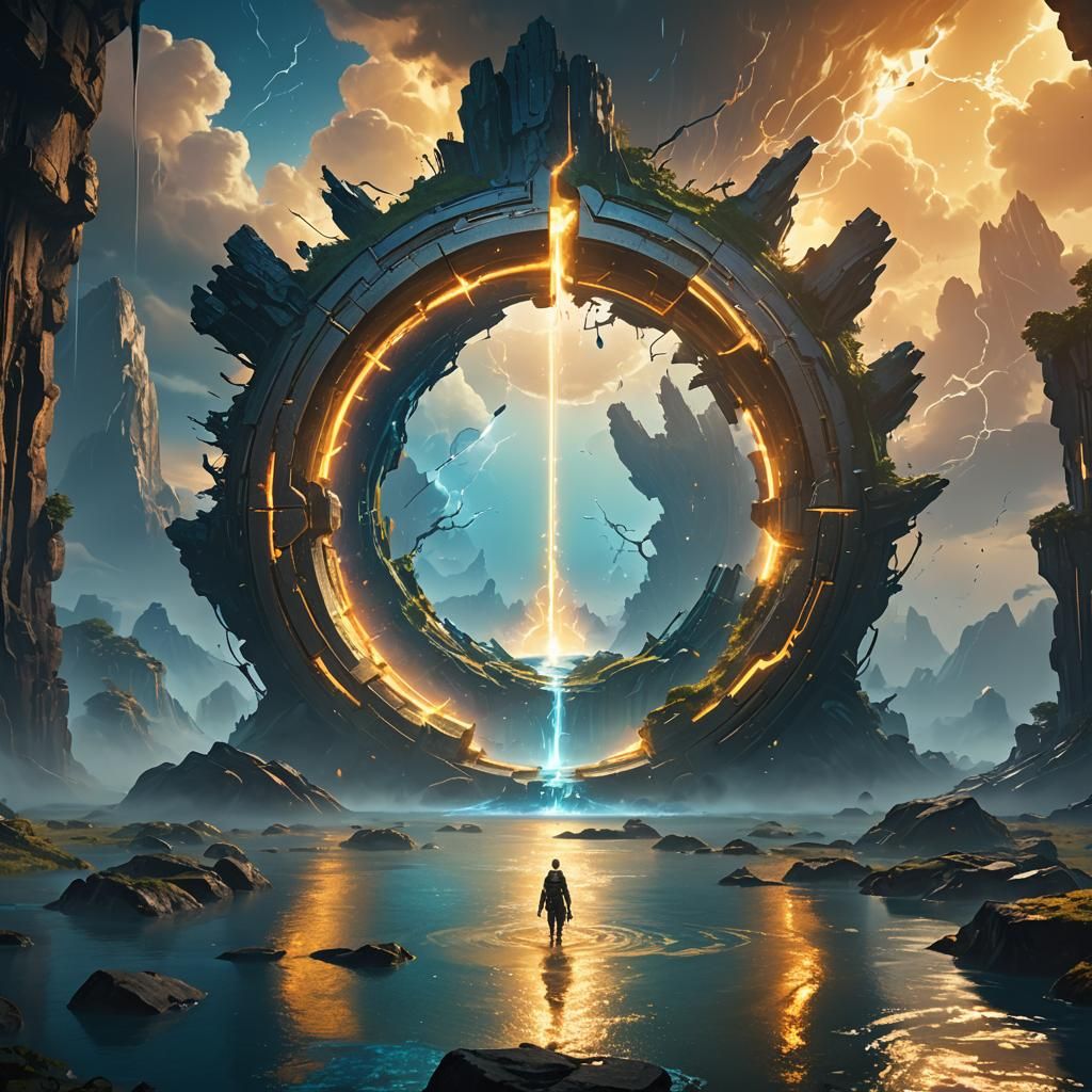 Surreal Portal Opens to Futuristic World