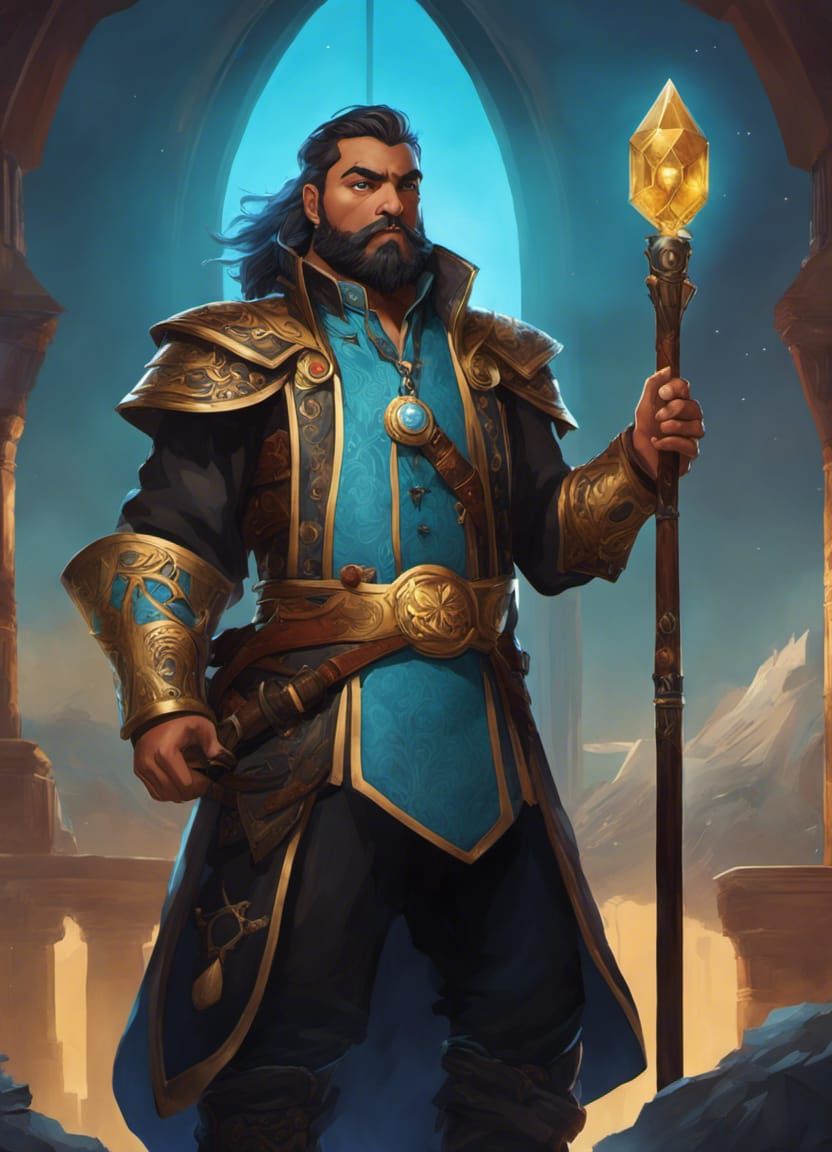 Half-Dwarf Noble in Medieval Republic Meeting Hall