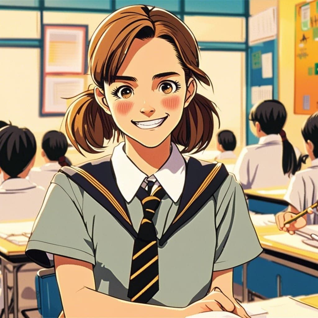 Emma Watson as Anime Student in Japan