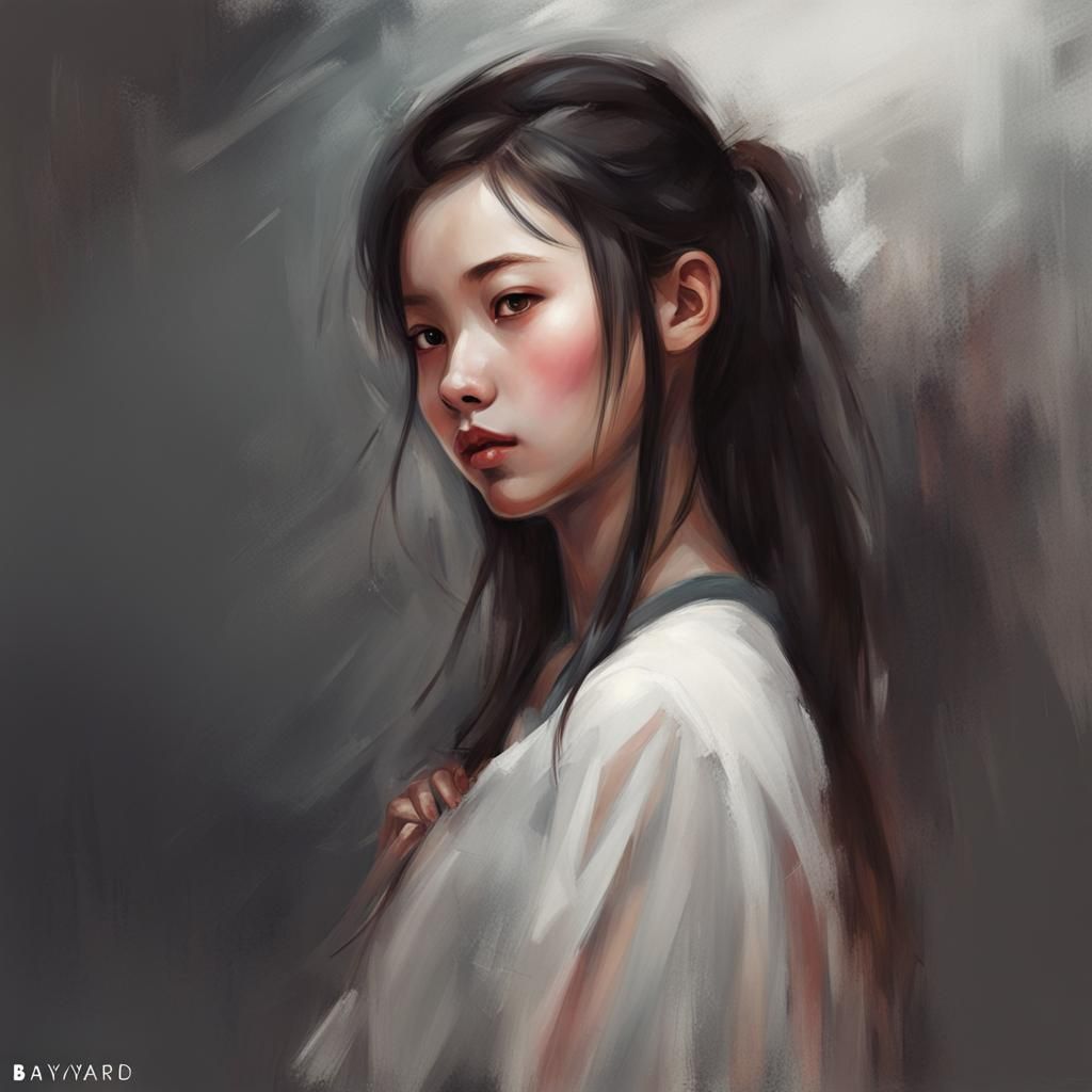 Portrait of a Girl in Classical Style