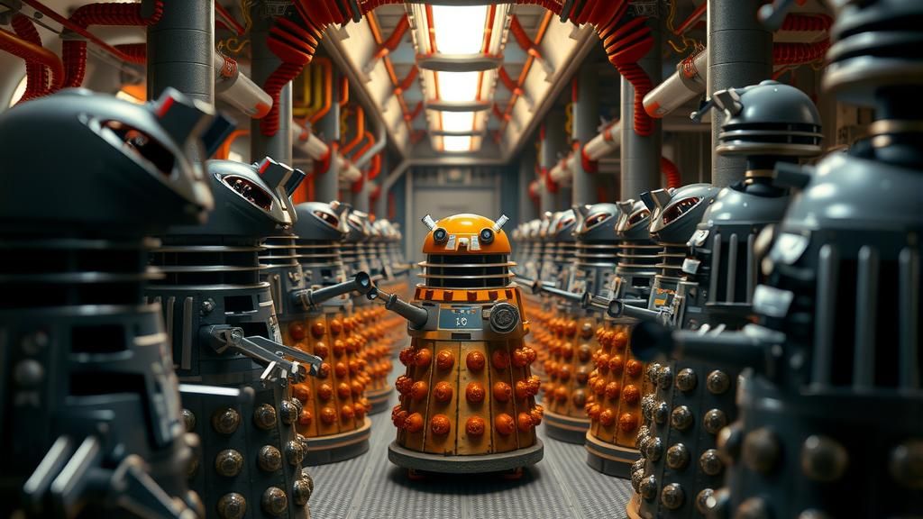 Dalek Assembly Factory Interior: Science Fiction Macro Photo...
