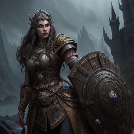 Epic Dwarven Princess Digital Painting