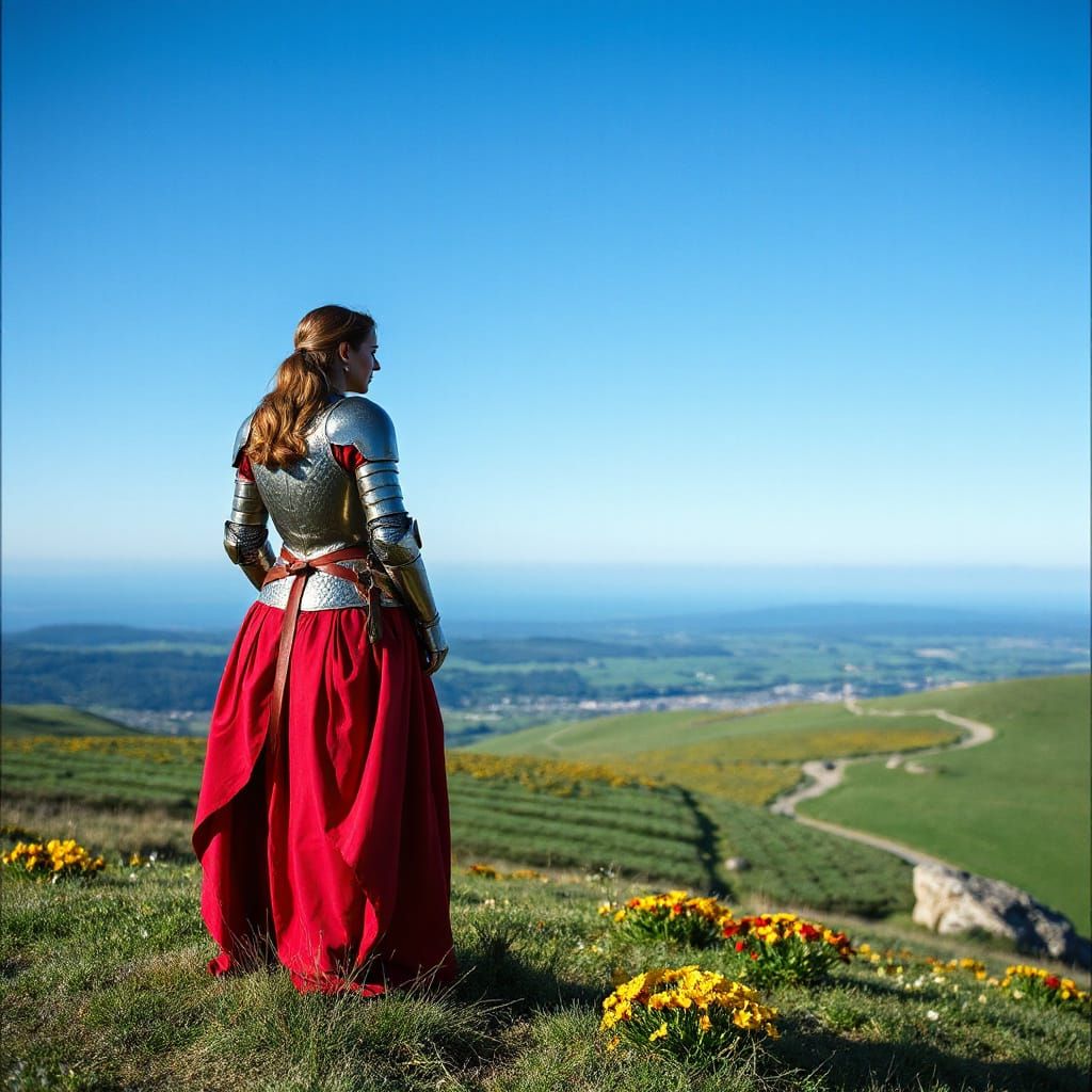 Medieval Princess in Portuguese Landscape