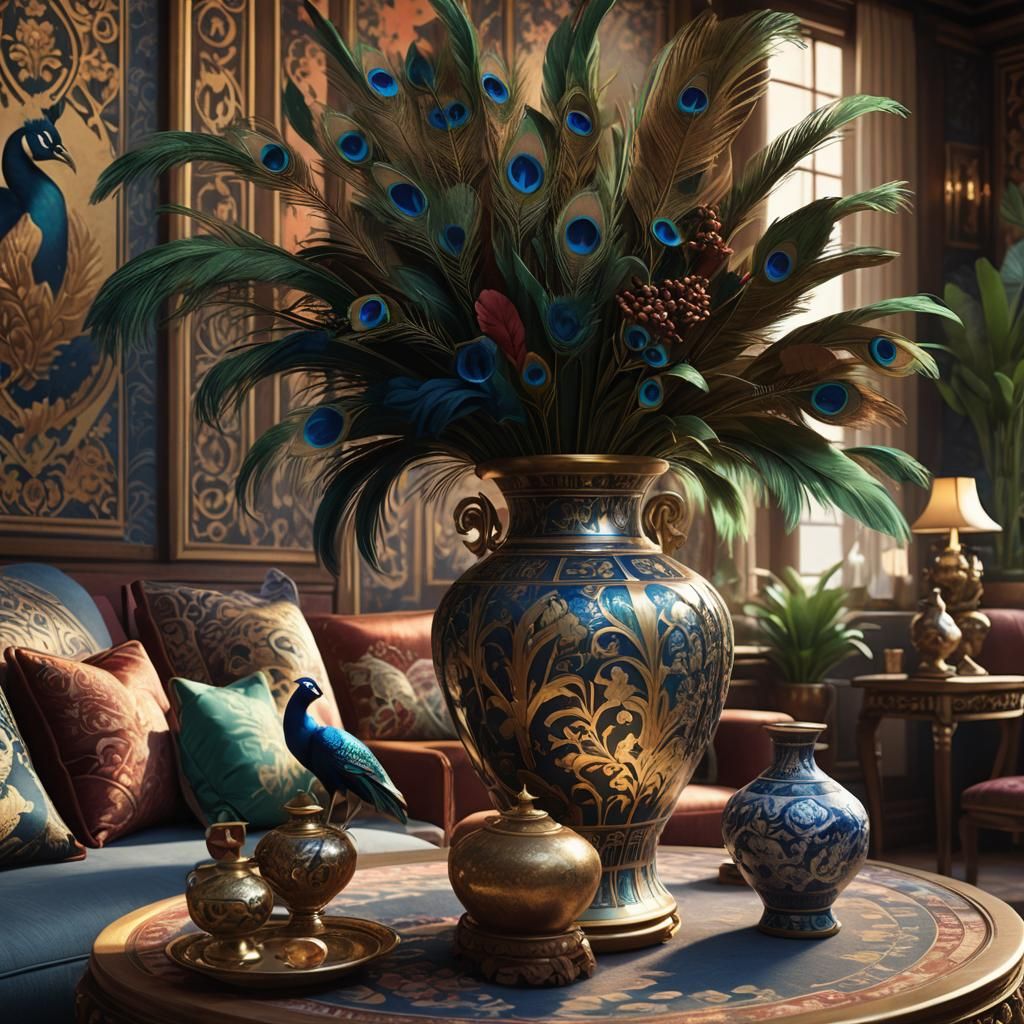 Opulent Living Room in Bakhst-Inspired Style