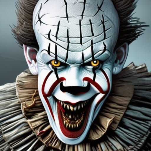 Laughing Demonic Clown in Dark Fantasy Style