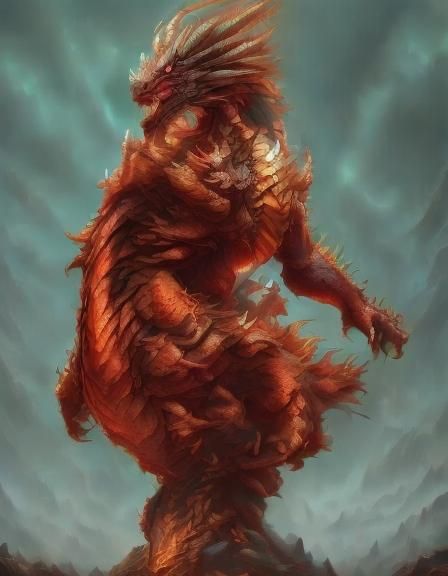 Cyberpunk-Style Dragon Portrait with Intricately Detailed Sc...