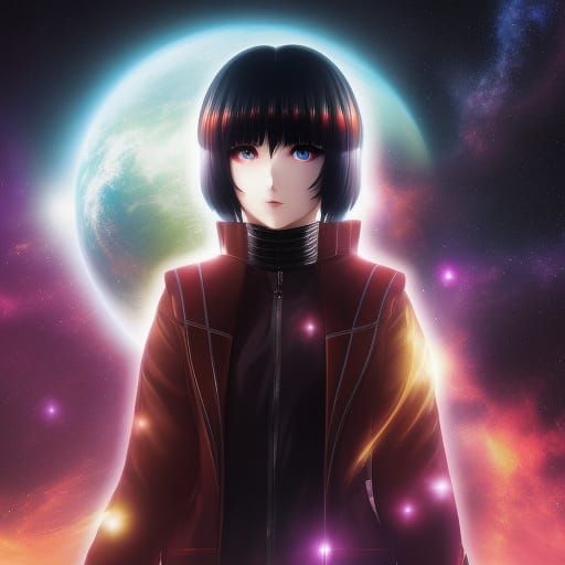 Galaxy Portrait in Tokyo Ghoul Style