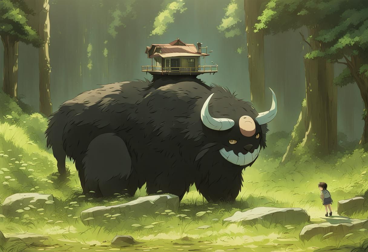 Anime Key Visual Inspired by Studio Ghibli