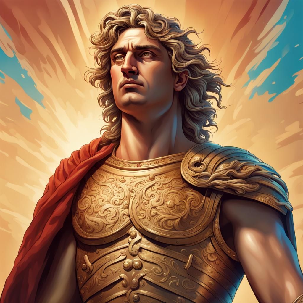 Alexander the Great: Realistic Detailed Illustration