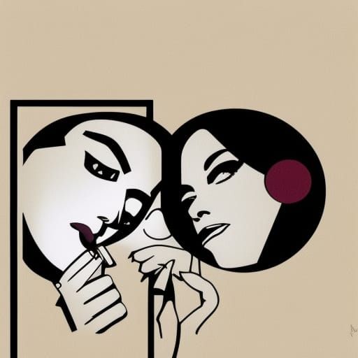 Famous Cinema Couples Kissing: Pop Art Screen Print