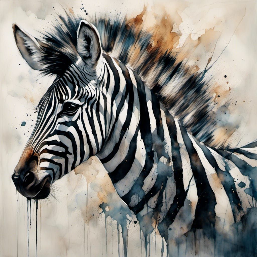 Dark and Moody Baby Zebra Portrait
