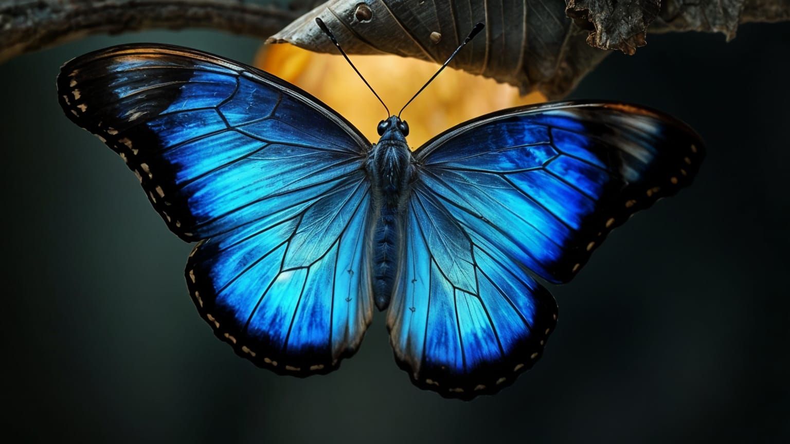Blue Morpho Butterfly Transformation: A Fine Art Sequence