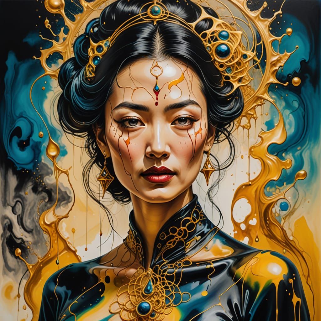 Surreal Ink Art: Expressionism and Sacred Geometry