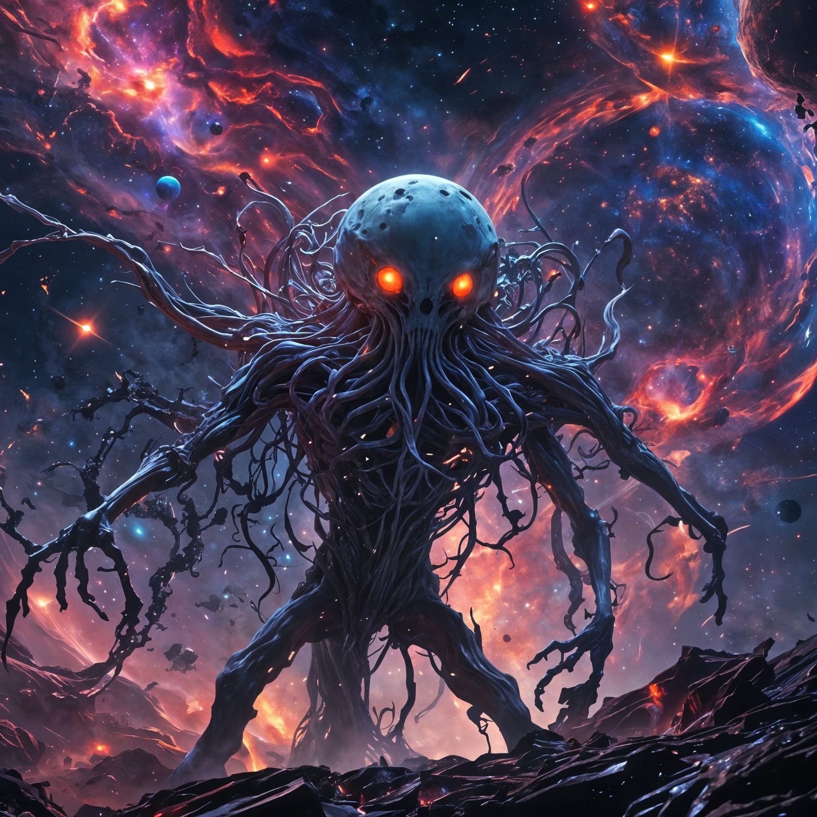 Lovecraftian Horror Dominates Space in Eldritch Art