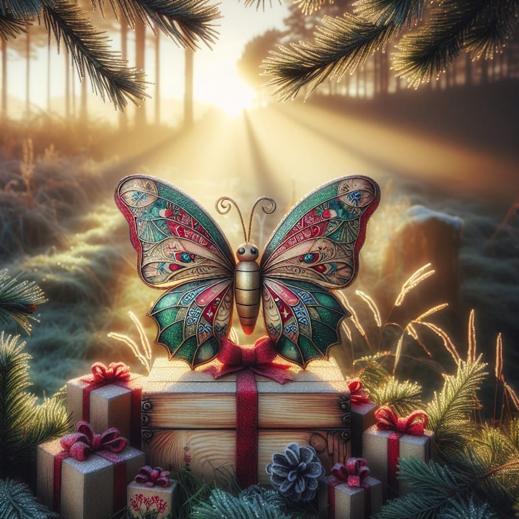 Christmas Butterfly Nutcracker in Morning Light