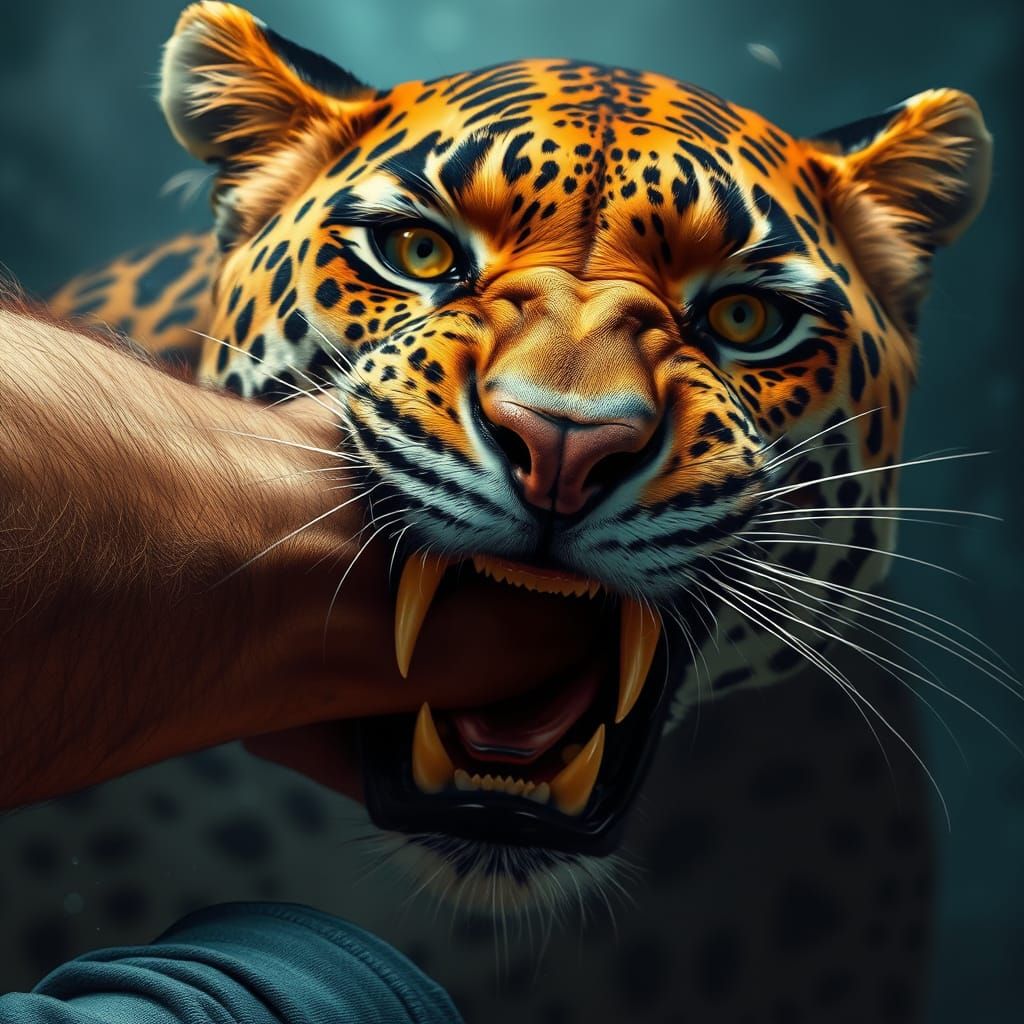 Regretful Leopard Releases Terrified Man's Arm in a Moment o...