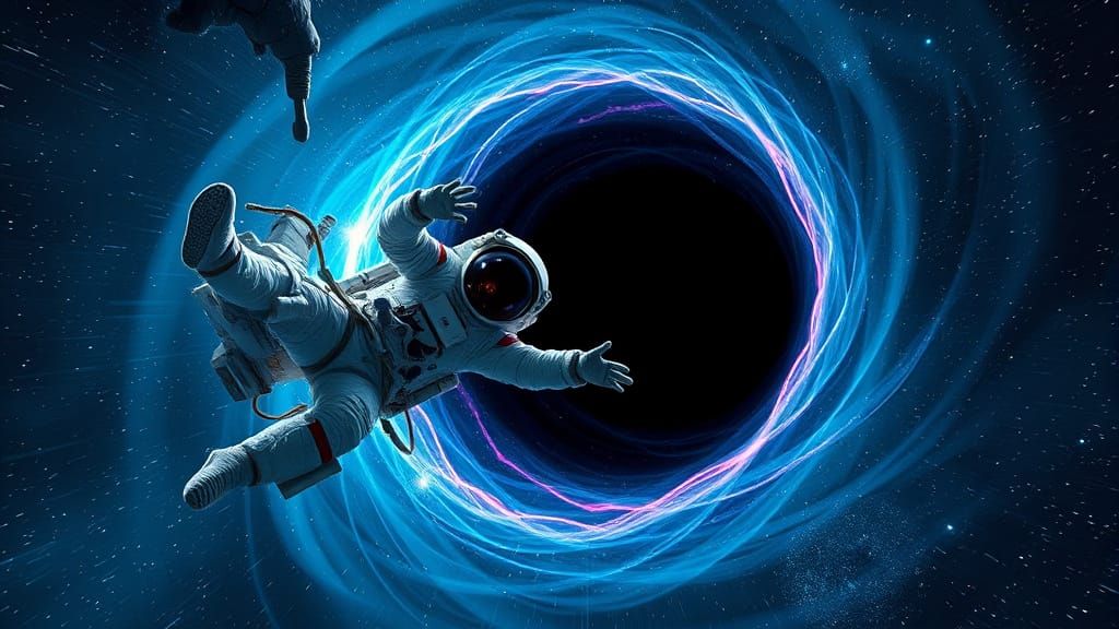 Astronaut's Desperate Plunge into a Cosmic Black Hole