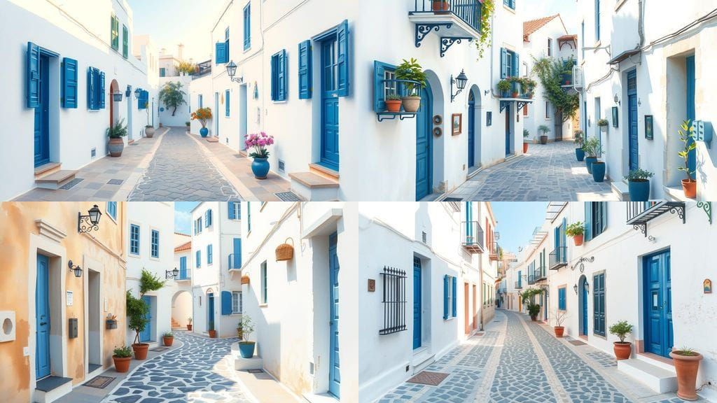 Mediterranean Dreamscapes in Soft Watercolor