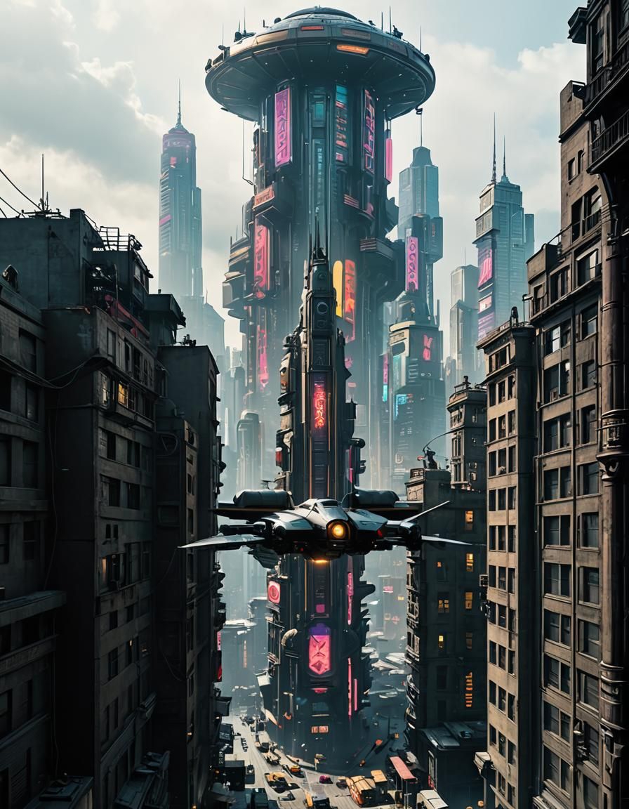 Cyberpunk Metropolis: A Futuristic Cityscape