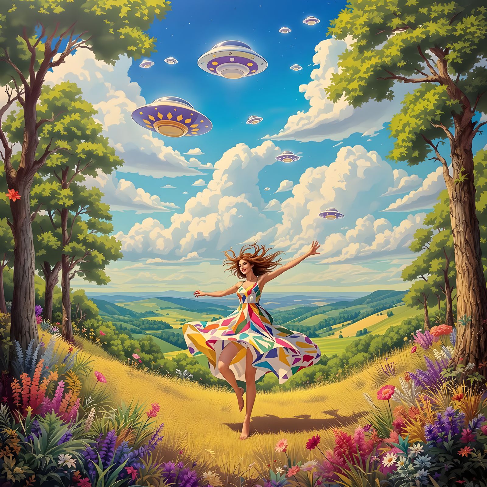 Cosmic Odyssey in Desert Landscape